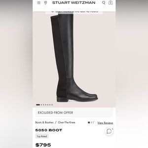 Stuart Weitzman Black Over the Knee Boots Sleek Design